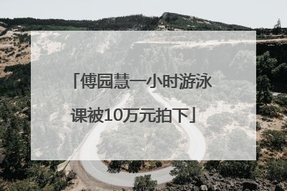 傅园慧一小时游泳课被10万元拍下