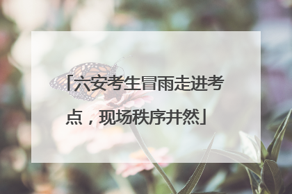 六安考生冒雨走进考点，现场秩序井然