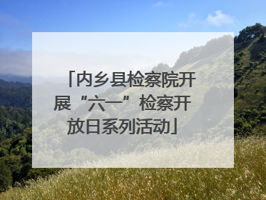内乡县检察院开展“六一”检察开放日系列活动