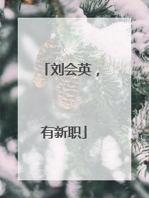 刘会英，有新职