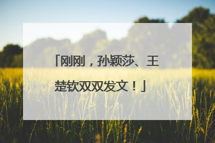 刚刚，孙颖莎、王楚钦双双发文！