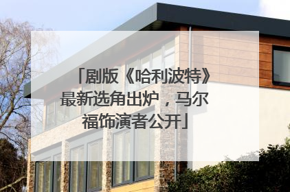 剧版《哈利波特》最新选角出炉，马尔福饰演者公开