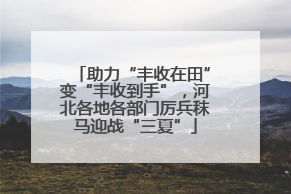 助力“丰收在田”变“丰收到手”，河北各地各部门厉兵秣马迎战“三夏”