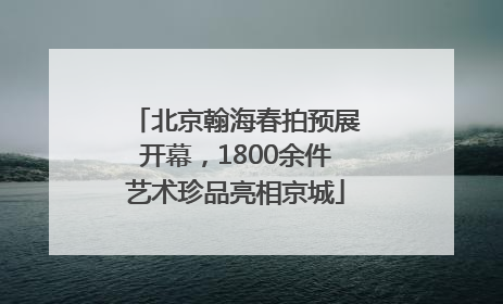 北京翰海春拍预展开幕，1800余件艺术珍品亮相京城