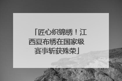 匠心织锦绣！江西夏布绣在国家级赛事斩获殊荣