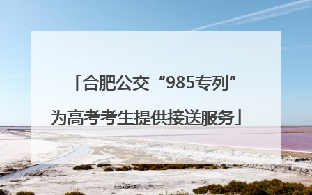 合肥公交“985专列”为高考考生提供接送服务