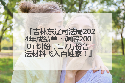 吉林东辽司法局2024年成绩单：调解2000+纠纷，1.7万份普法材料飞入百姓家！