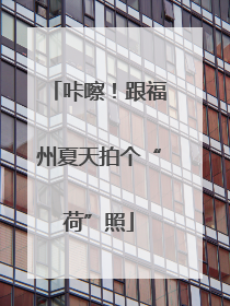 咔嚓！跟福州夏天拍个“荷”照