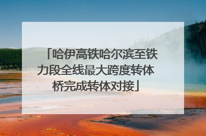 哈伊高铁哈尔滨至铁力段全线最大跨度转体桥完成转体对接