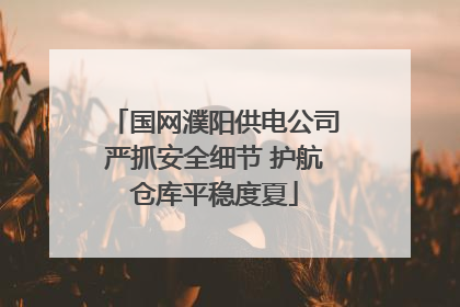 国网濮阳供电公司严抓安全细节 护航仓库平稳度夏