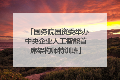 国务院国资委举办中央企业人工智能首席架构师特训班