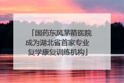 国药东风茅箭医院成为湖北省首家专业复学康复训练机构