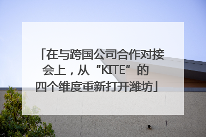在与跨国公司合作对接会上，从“KITE”的四个维度重新打开潍坊