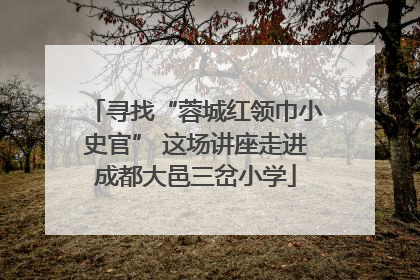 寻找“蓉城红领巾小史官” 这场讲座走进成都大邑三岔小学