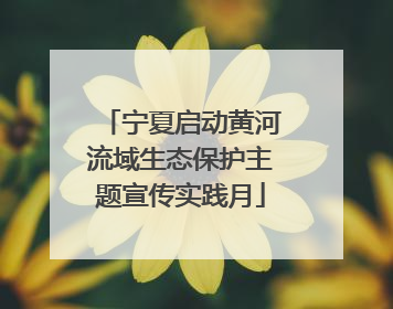 宁夏启动黄河流域生态保护主题宣传实践月