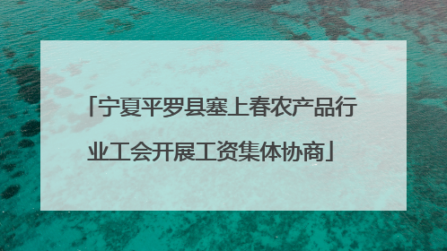 宁夏平罗县塞上春农产品行业工会开展工资集体协商