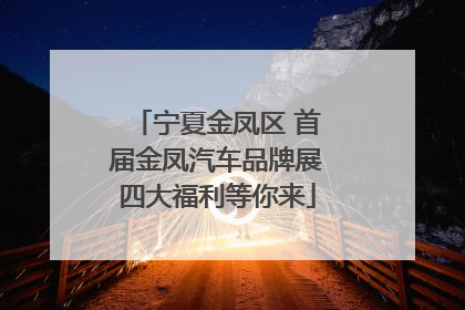 宁夏金凤区 首届金凤汽车品牌展四大福利等你来