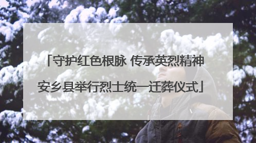 守护红色根脉 传承英烈精神 安乡县举行烈士统一迁葬仪式