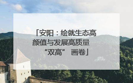 安阳：绘就生态高颜值与发展高质量 “双高” 画卷