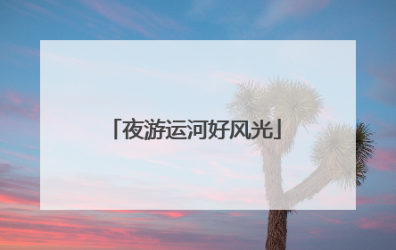 夜游运河好风光