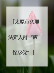 太原市实现法定人群“应保尽保”