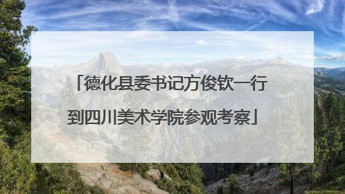 德化县委书记方俊钦一行到四川美术学院参观考察