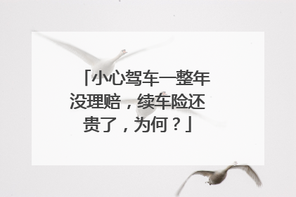 小心驾车一整年没理赔，续车险还贵了，为何？