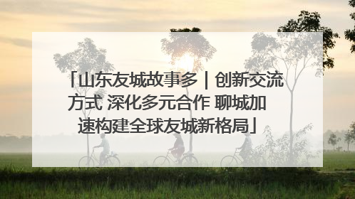 山东友城故事多｜创新交流方式 深化多元合作 聊城加速构建全球友城新格局
