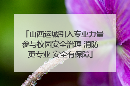 山西运城引入专业力量参与校园安全治理 消防更专业 安全有保障