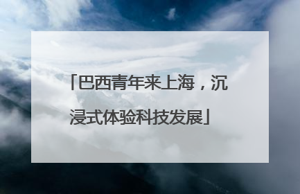 巴西青年来上海，沉浸式体验科技发展