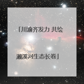 川渝齐发力 共绘濑溪河生态长卷