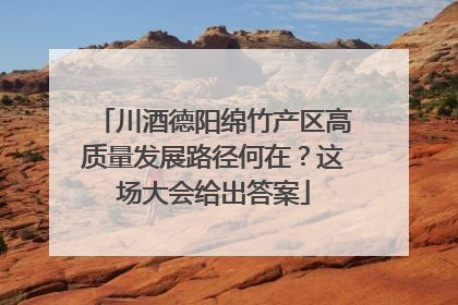 川酒德阳绵竹产区高质量发展路径何在？这场大会给出答案