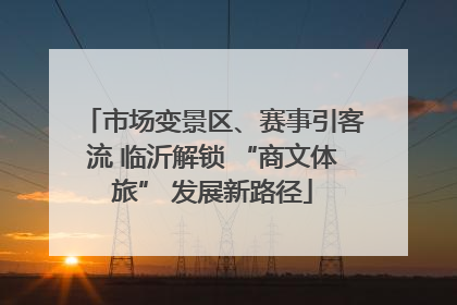市场变景区、赛事引客流 临沂解锁 “商文体旅” 发展新路径