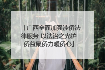 广西全面加强涉侨法律服务 以法治之光护侨益聚侨力暖侨心