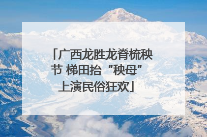 广西龙胜龙脊梳秧节 梯田抬“秧母”上演民俗狂欢