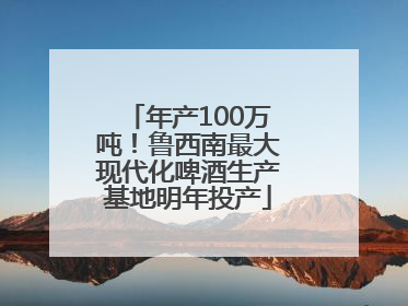 年产100万吨！鲁西南最大现代化啤酒生产基地明年投产