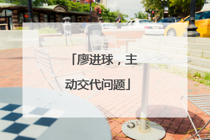 廖进球，主动交代问题