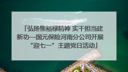 弘扬焦裕禄精神 实干担当建新功—国元保险河南分公司开展“迎七一”主题党日活动