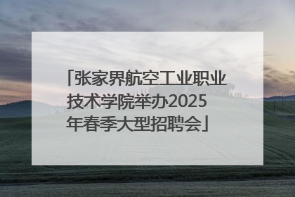 张家界航空工业职业技术学院举办2025年春季大型招聘会