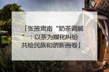 张掖肃南“奶茶调解”：以茶为媒化纠纷 共绘民族和谐新画卷