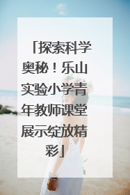 探索科学奥秘！乐山实验小学青年教师课堂展示绽放精彩