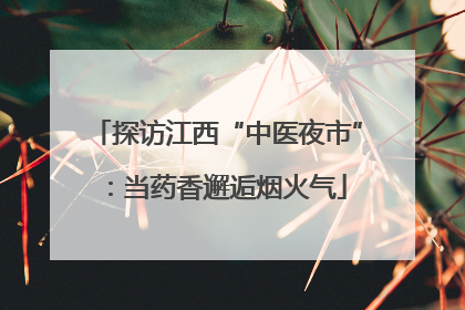 探访江西“中医夜市”：当药香邂逅烟火气