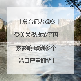 总台记者观察丨受美关税政策等因素影响 欧洲多个港口严重拥堵