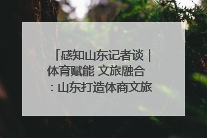 感知山东记者谈｜体育赋能 文旅融合：山东打造体商文旅融合发展新格局