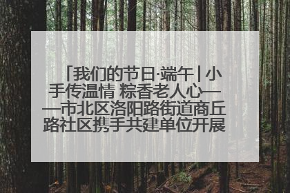 我们的节日·端午│小手传温情 粽香老人心——市北区洛阳路街道商丘路社区携手共建单位开展端午主题活动