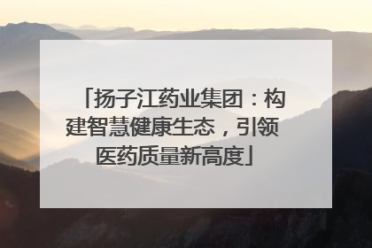 扬子江药业集团：构建智慧健康生态，引领医药质量新高度