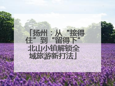 扬州：从“接得住”到“留得下” 北山小镇解锁全域旅游新打法