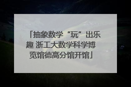 抽象数学“玩”出乐趣 浙工大数学科学博览馆德高分馆开馆