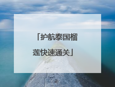 护航泰国榴莲快速通关