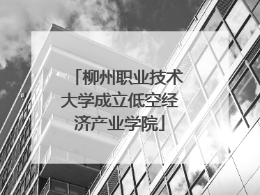 柳州职业技术大学成立低空经济产业学院